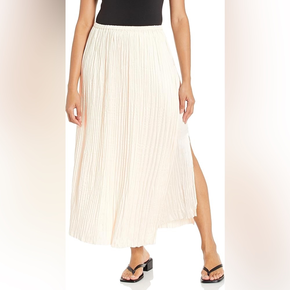 New Vince Women's Pleated Paneled Skirt